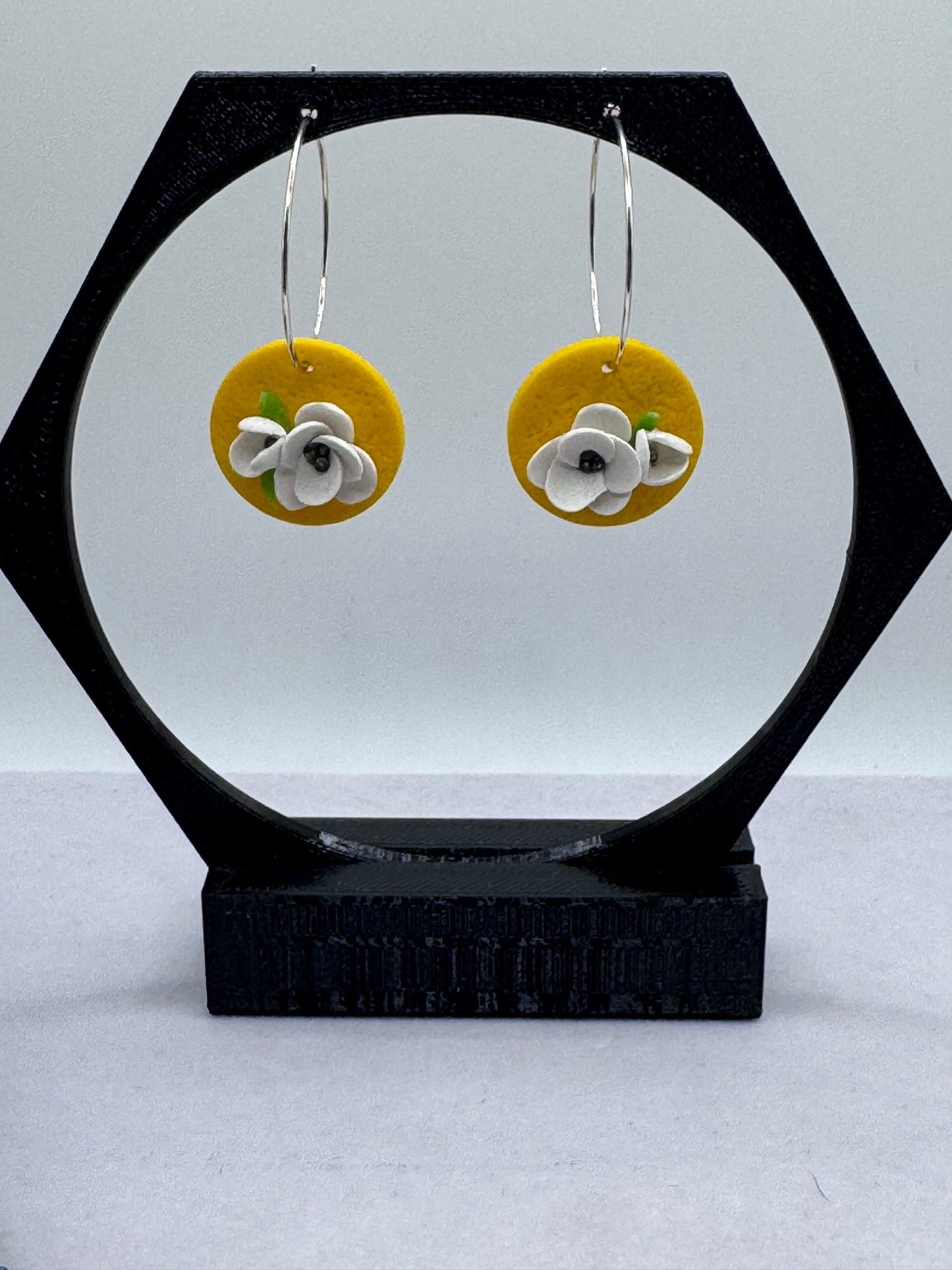 Sunlit Magnolia Hoops