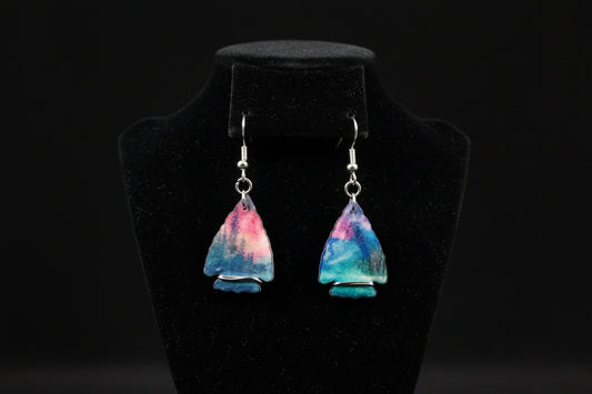 Scenic Arrow Head - Polymer Clay Earrings - HandCrafted